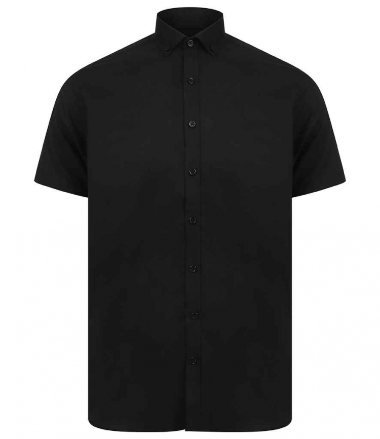 Henbury H517S Modern Short Sleeve Slim Fit Oxford Shirt